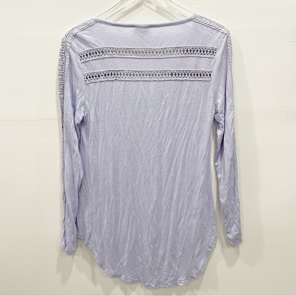 Anthropologie Deletta Embroidered Long Sleeve Top Longline Medium - Picture 3 of 9